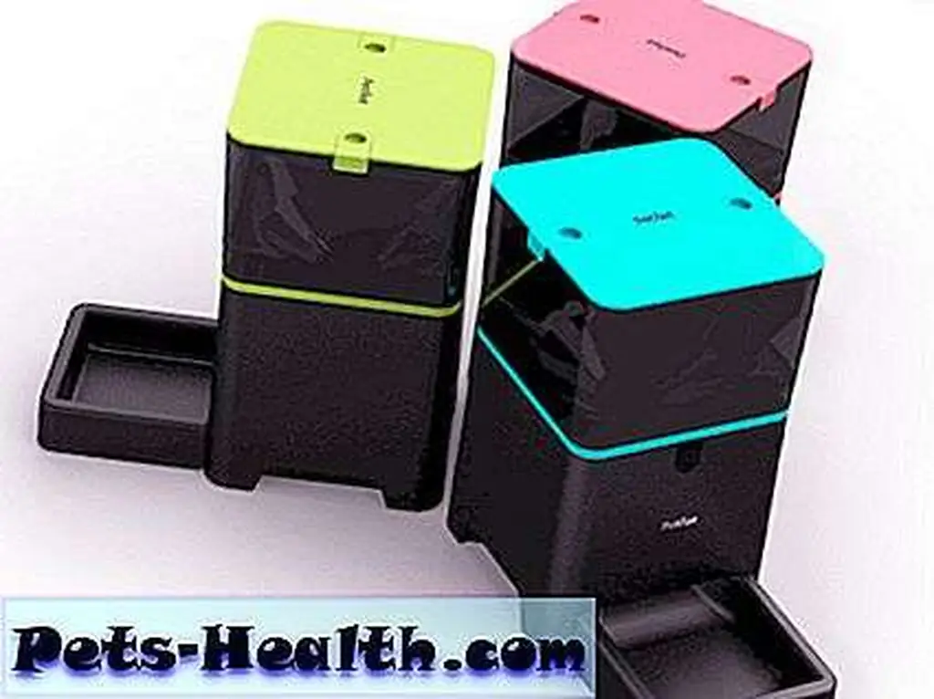 The PetNet feeder even comes in three trendy colors. Image courtesy of PetNet