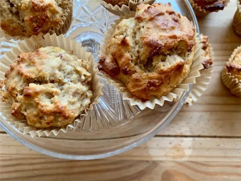 Банановые кексы с арахисовым маслом и кленовыми овсяными хлопьями