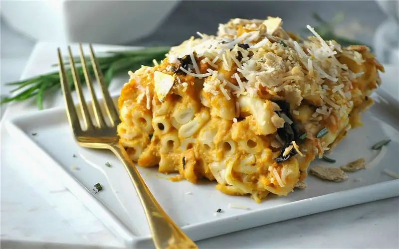Макароны с тыквой и сыром VEgan