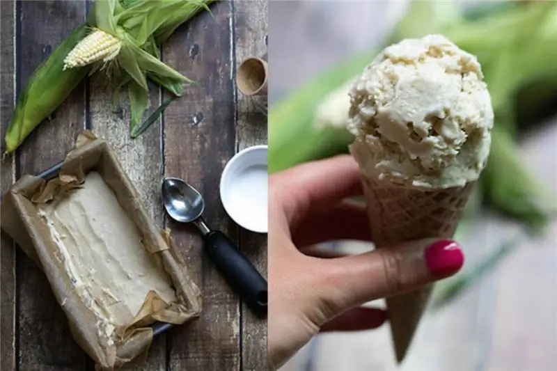 Мороженое из сладкой кукурузы без взбивания