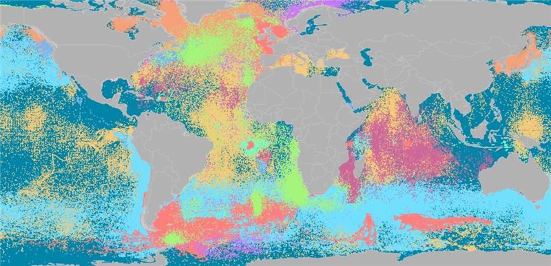 Карта базы данных слежения за морскими птицами © BirdLife International Карта базы данных слежения за морскими птицами © BirdLife International