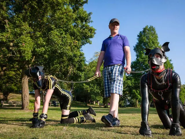 Собаки одеваются для парада собак Хэллоуина в Нью-Йорке