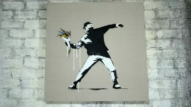 Граффити Художник Banksy получает Doggy