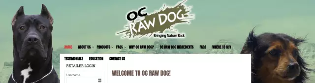 OC Raw Dog напоминает о замороженной сырой собачьей еде над сальмонеллами