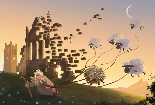 Овцы, которая думает, что она собака