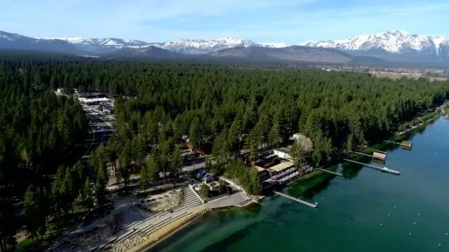 Сдвиг береговой линии на озере Тахо из-за древних лавовых плотин