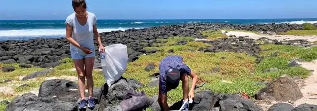 Пластик в морской воде, пляжах и животных Галапагосских островов